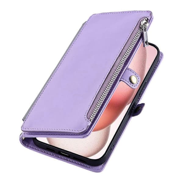 Kompatibel til iPhone 17 Air Case TPU + PU Læder Pung Telefoncover Med Håndledsrem