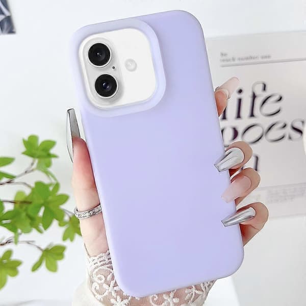 PC Hybrid flytende silikon gelé telefondeksel (for iPhone 16 Plus)