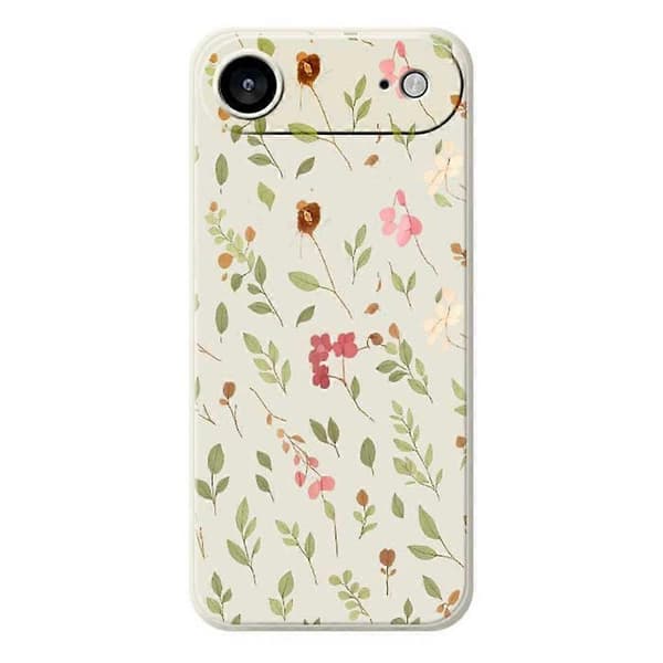 Compatible For iPhone 17 Air Case Small Petals Pattern Printing Straight Edge TPU Phone Back Cover