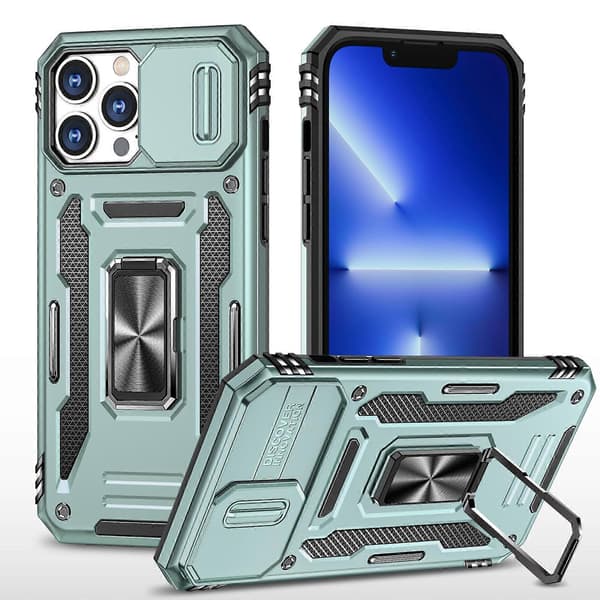 Armor PC + TPU Kameraskydd Telefonfodral (För iPhone 15 Pro Max)