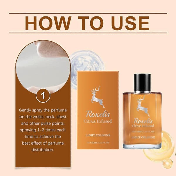 Charm Orange Cologne Parfym, Fräsch Elegant Långvarig Doft för Kvinnor, 50ml