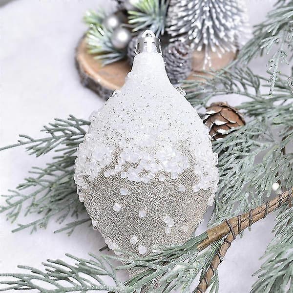 Julepynt Glitter Specialformet Malet Kugle Juletræshæng Julekugle