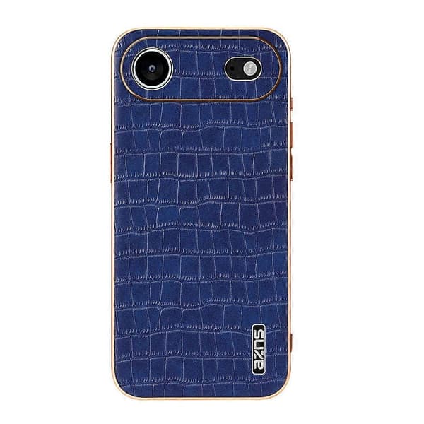 AZNS-kompatibel för iPhone 17 Air Case Galvanisering Krokodil Textur PU + TPU Telefonskydd