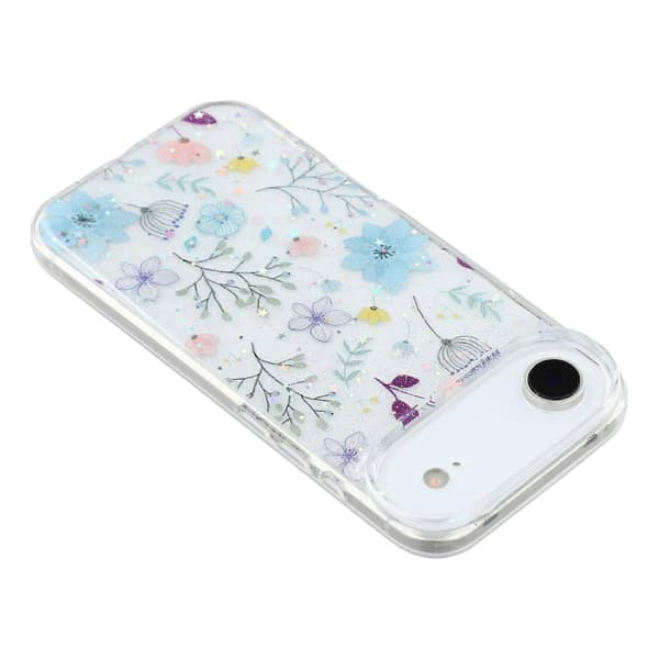 Til iPhone 17 Air Deksel Glitter Blomst Epoxy Støtsikkert Telefondeksel - Stil B