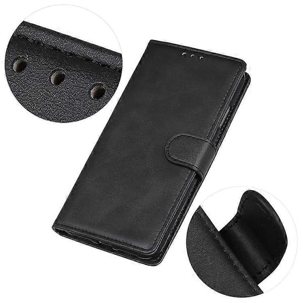 Kompatibel til iPhone 17 Air Case Kohud Tekstur Læder Pung Stativ Telefoncover