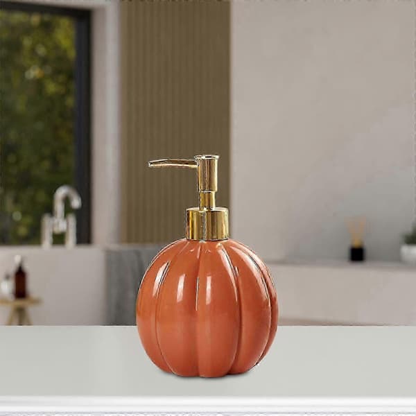 Gresskarformet såpedispenser for Halloween, fylling, dekorasjon, høst, oransje