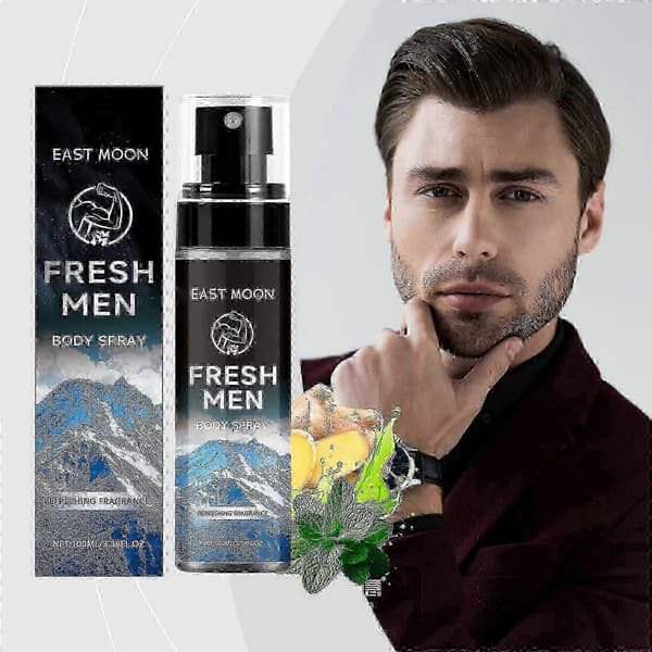 East Moon Herrkroppsspray Kroppsfuktande Långvarig Doft Bärbar Elegant Charmig Fräsch Spray