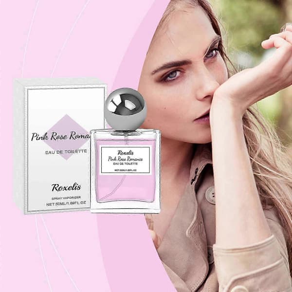 Pink Rose Charm Parfyme, Langvarig Blomsterduft med Lavendel og Patchouli, 50ml