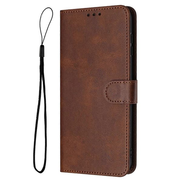Solid kalvetekstur flip-skinntelefonveske (for Motorola Edge 50)