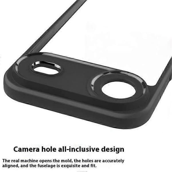 Kompatibel til iPhone 17 Air Case Stødsikker PC + TPU Klar Bagside Telefoncover