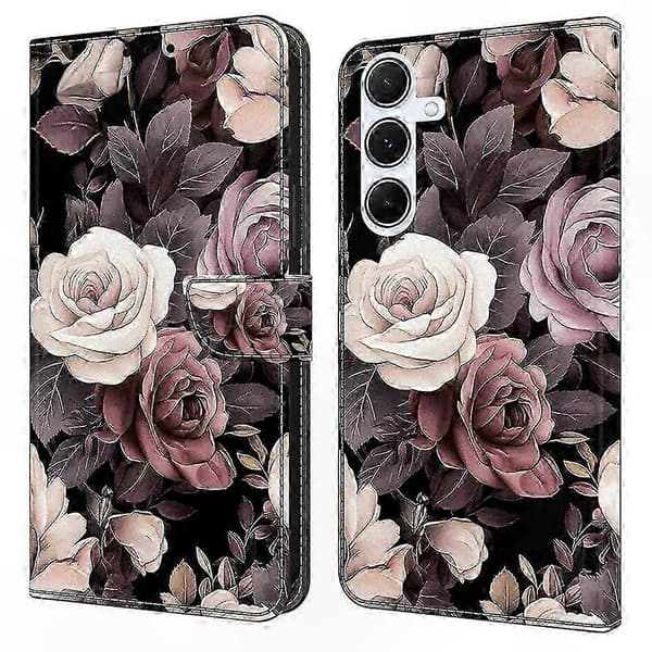 Läderfodral med kortfack för Galaxy A26 5G (Rosa)