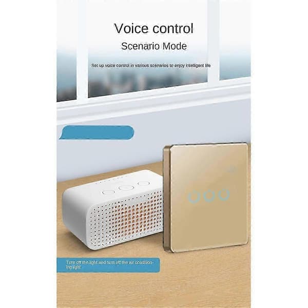 Tuya Wifi Smart Switch Touch Lysafbryder Nul Brandlinje 3 Afbryder Guld