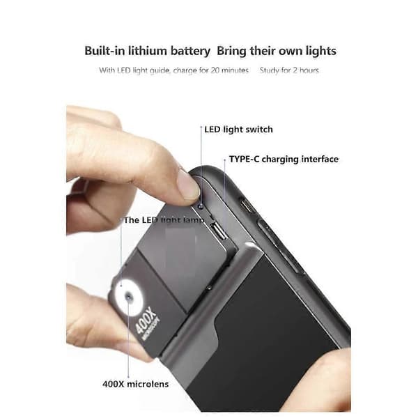 For iPhone 16 Pro 400X Microscope Phone Case Protective Cover for iPhone 16 Pro