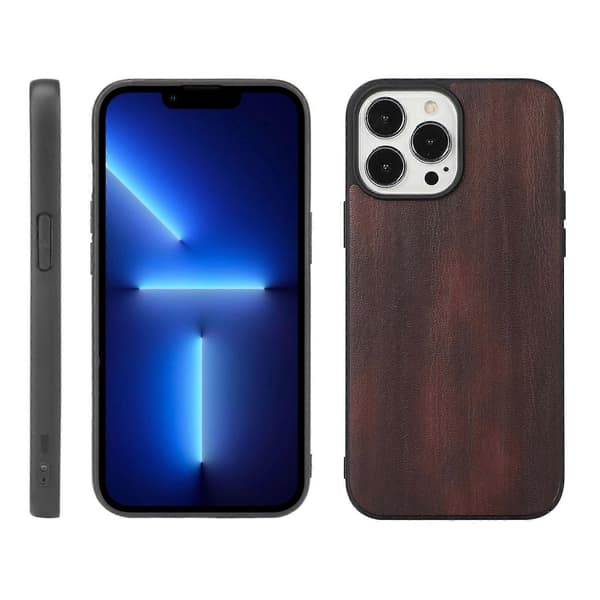 För iPhone 13 Pro Gul Ko Textur PU Telefonfodral