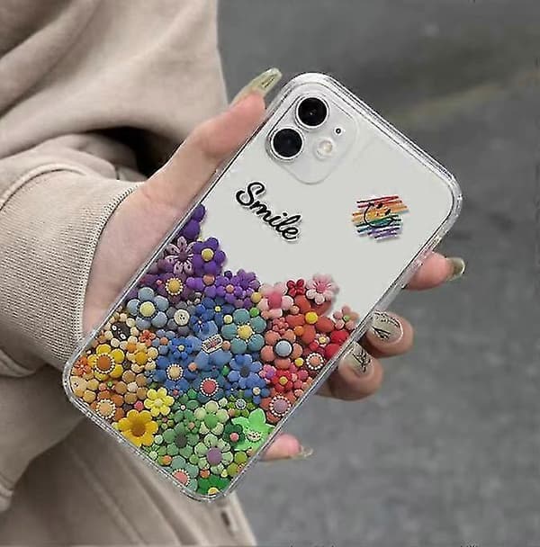 Crystal Case Compatible, Shine Sunflowers Flexible Case for iPhone 13 14 15