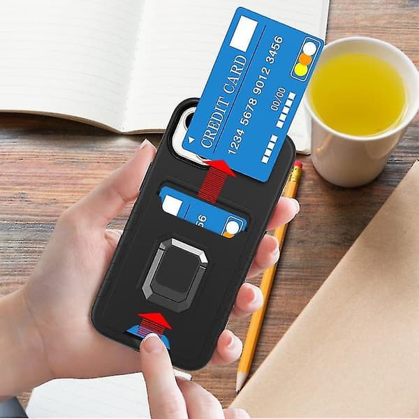 Til iPhone 13 Kortskjold Magnetisk Holder Telefoncover (orange)