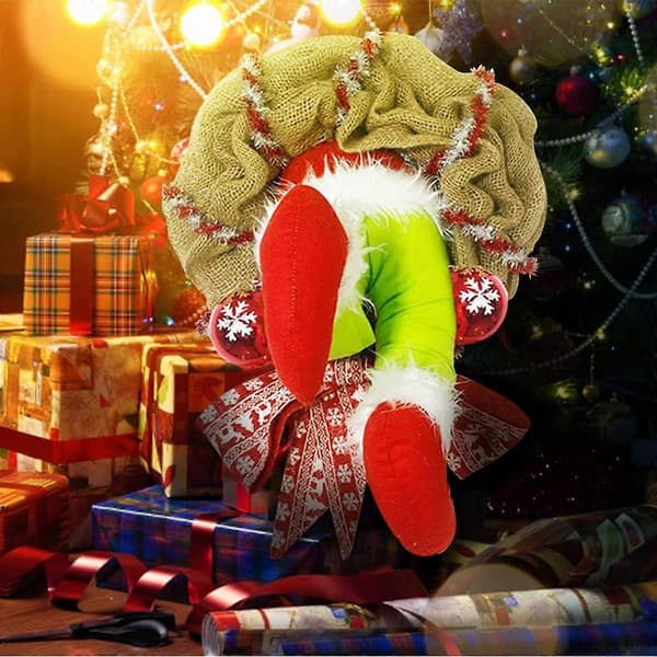 Julekrans Grinch-krans, julepynt kransdekorasjon