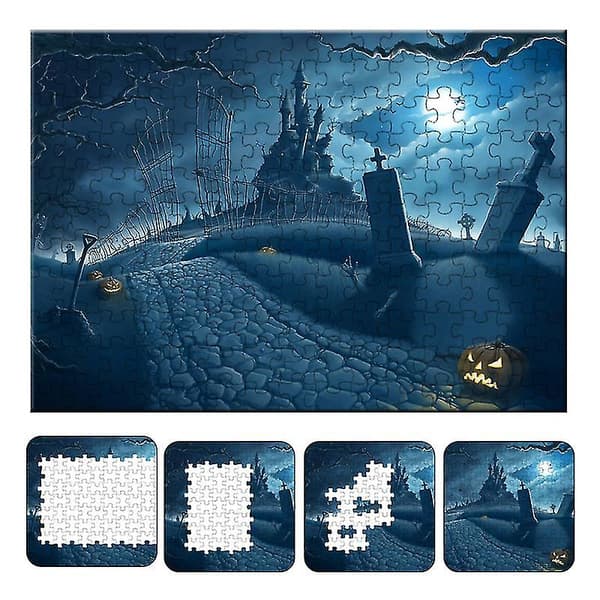 1 stk Halloween-puslespill for Halloween-dekorasjoner