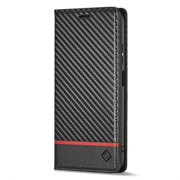 För Xiaomi Redmi Note 12 Pro 4G Global LC.IMEEKE Kolfiberläder Telefonfodral