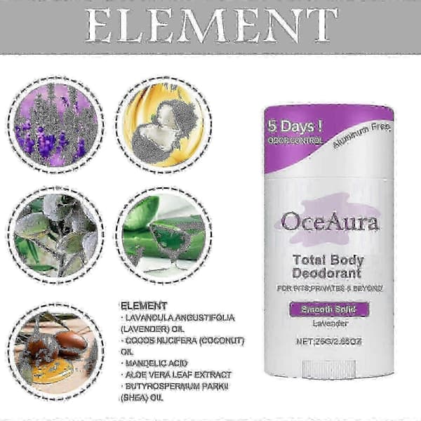 Total Body Deodorant Stick til friskhed under armene og heldagsbeskyttelse