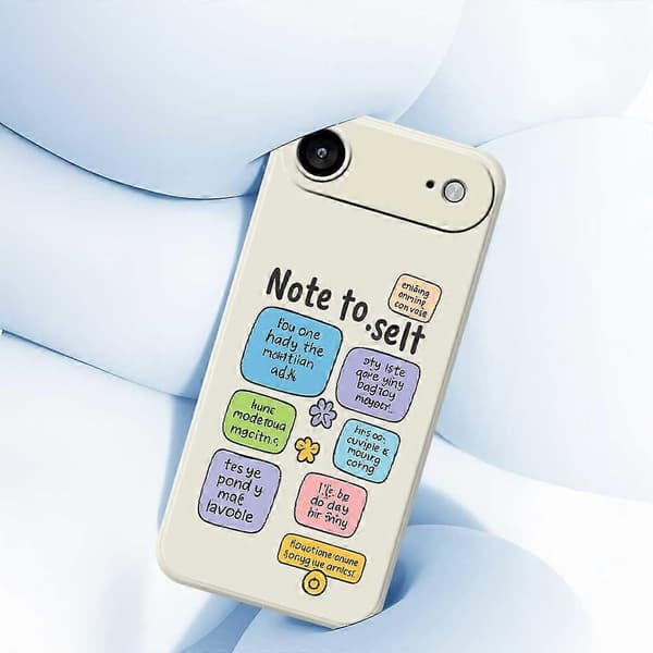 Til iPhone 17 Air Cover med farvede sticky notes mønsterprint, lige kant TPU telefonbagcover
