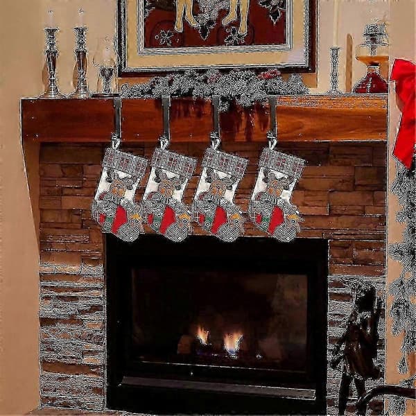 Julstrumphållare Mantel Krokhängare Eldstadskrokar Hängare Julstrumpkrok Eldstad DS