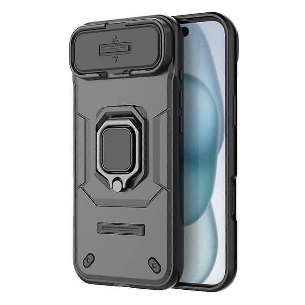 Kompatibel med iPhone 17 Air-deksel PC + TPU-stativ telefonbeskyttelse med linsedeksel