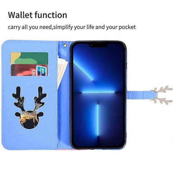 Kompatibel med iPhone 13 Pro Max Læderetui Gradient Krokodille Tekstur Telefoncover