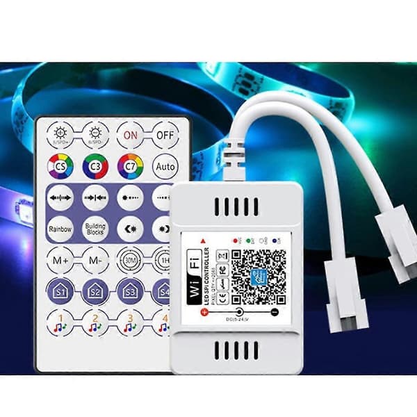 Dc5v-24v 28 Key Rf Controller Wifi App Music Voice Remote Control for Ws2812B Ws2811 Rgb Light Home