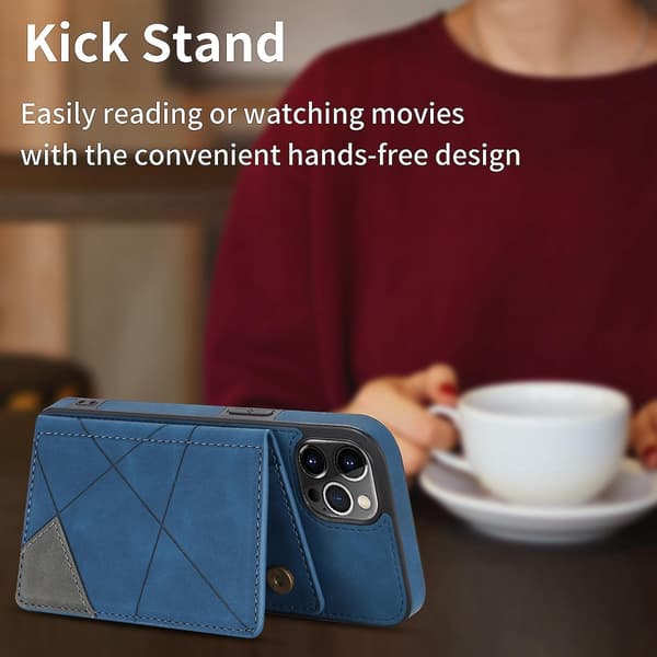 Line Card-etui til iPhone 13 Pro Max Blå