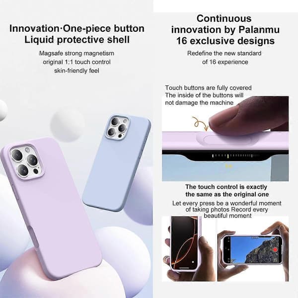 Flytende silikon telefondeksel til iPhone 16