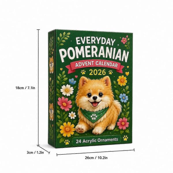 Everyday Pomeranian Julekalender 24 dages overraskelser Squishy legetøjsæske til jul
