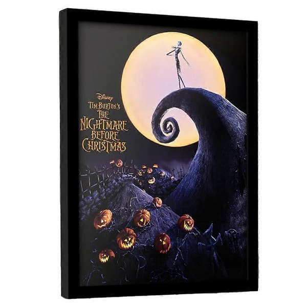 Nightmare Before Christmas kunstindrammet plakat