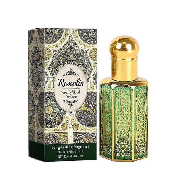 Vanilje Arabisk Roll-On Parfume, Elegant Langvarig Duft med Jasmin, Sandeltræ & Blomsternoter, 12ml