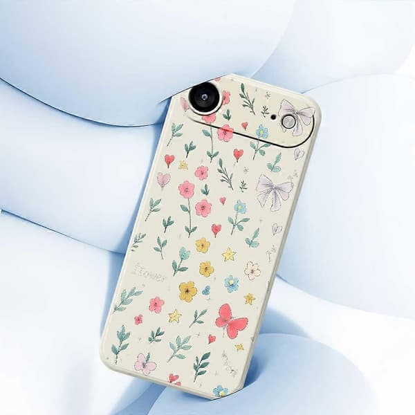 Til iPhone 17 Air Cover med blomstret sløjfemønster, lige kant, TPU telefonbagcover