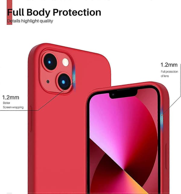 Kompatibel med iPhone 13 Cover 6.1, med MagSafe-Rød