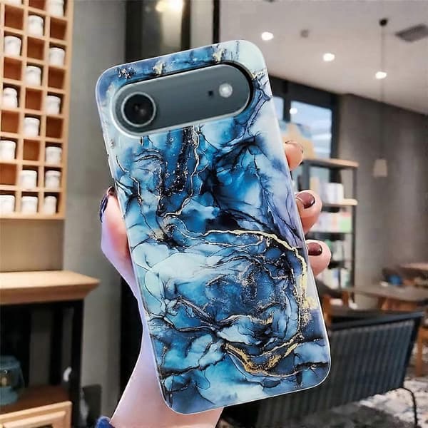 Kompatibel med iPhone 17 Air Case Marmormønster Malt TPU-telefonbakdeksel