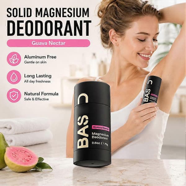 Basert aluminiumsfri deodorant - magnesium, 24 timers luktbeskyttelse