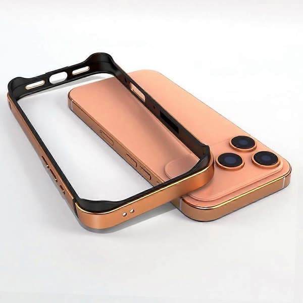 För iPhone 17 Pro Max Bumperfodral Ultratunt Metall TPU Telefonram Skyddsfodral