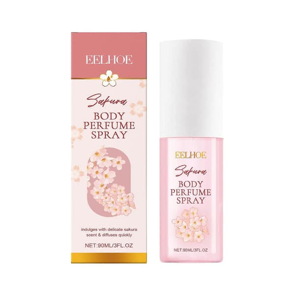 EELHOE Cherry Blossom Body Perfume Spray, Fräsch Mild Doft med Lätt Hudfuktande Effekt