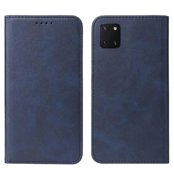 (Ny) Til Samsung Galaxy Note10 Lite / A81 Magnetisk Lukning Læder Telefoncover (Blå)