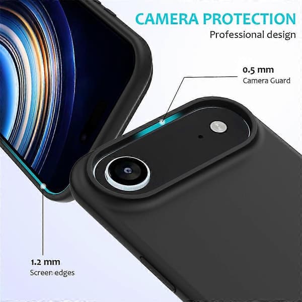 Kompatibel för iPhone 17 Air Fodral Droppsäker Flytande Silikon Mjukt Foder Baksida Telefonskydd