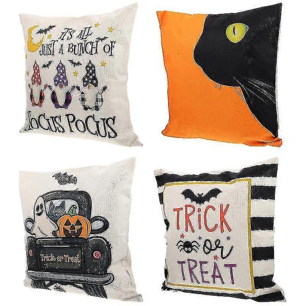 4 stk Halloween putetrekk til Halloween-dekor