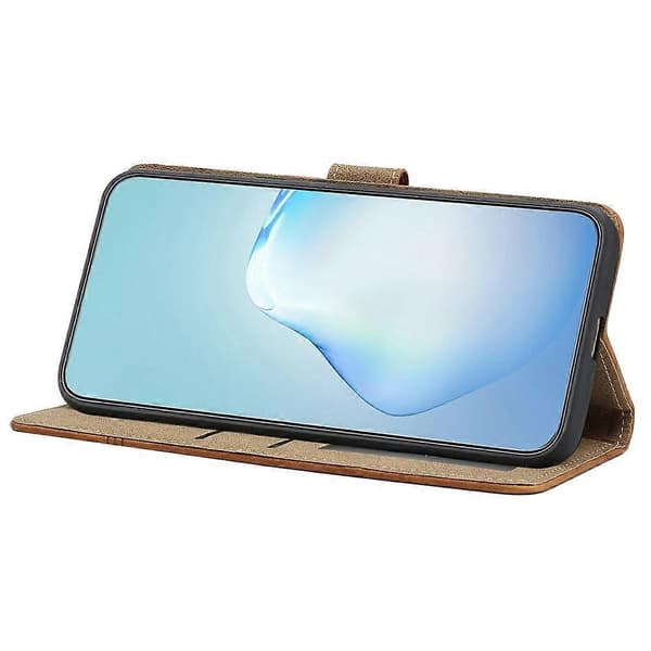 Kompatibel til iPhone 17 Air Case Flip Læder Retro Telefoncover Linjer Præget