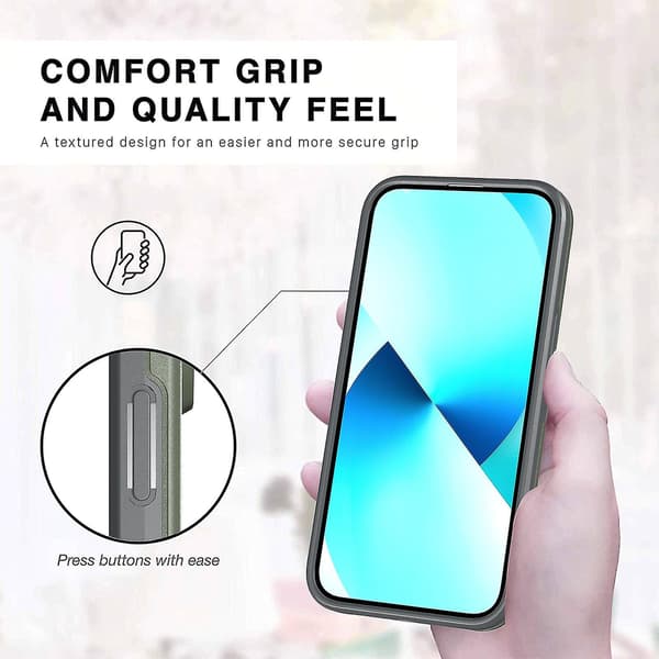 Yksivärinen puhelinkotelo iPhone 13 Pro Maxille, harmaa