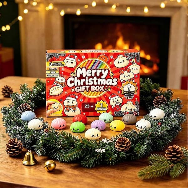(Stil B) Jule-Squishies Julekalender 2026 Nedtælling for voksne fyt