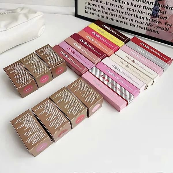 Læbepomade Lipgloss Flydende Læbestift, Toast, Espresso, Hindbær Gelé Transparent Læbeglasur 4 stk.