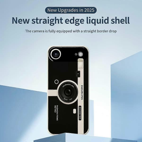 Til iPhone 17 Air-deksel Colorscope Lens Pattern Printing Straight Edge TPU-telefonbakdeksel - Beige