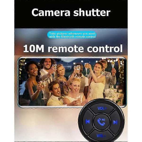 Trådløs mediekontrollknapp for bilratt musikkspiller Bluetooth lydkontroll for Android
