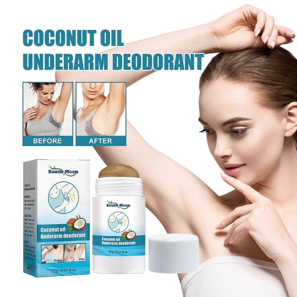 2025 Seneste Model Kokosolie Deodorant til Underarme, Lysner Lugt under Armene